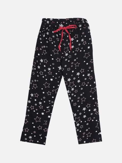 

Kryptic Girls Black Printed Pure Cotton Lounge Pants