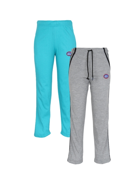 

VIMAL JONNEY Kids Pack Of 2 Grey & Teal Track Pants