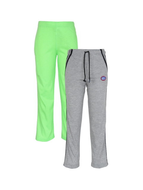 

VIMAL JONNEY Kids Pack of 2 Grey & Green Track Pants