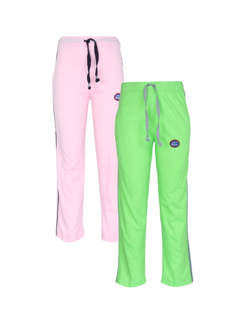 

VIMAL JONNEY Kids Pack Of 2 Pink & Green Track Pants