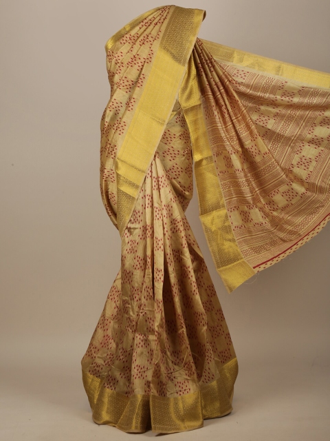 

Pothys Cream-Coloured & White Woven Design Saree