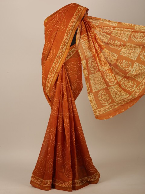 

Pothys Mustard & Yellow Ethnic Motifs Saree