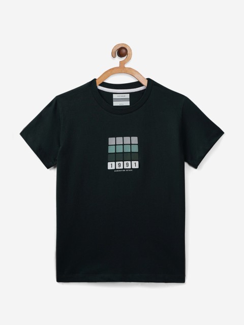 

Octave Boys Green Typography Printed T-shirt