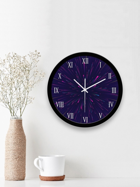 

WENS Blue & Black Printed Contemporary 29 cm Wall Clock