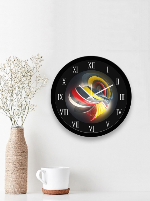 

WENS Black & Red Printed Contemporary 29 cm Wall Clock