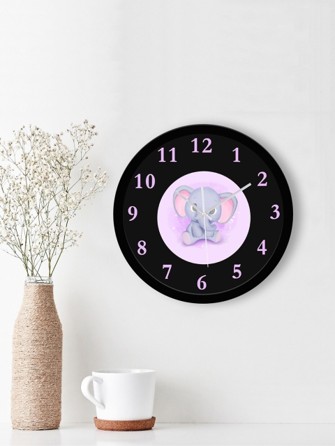 

WENS Black & Purple Printed Traditional 29 cm Wall Clock
