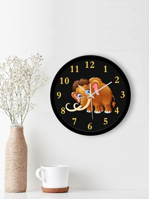 

WENS Black & Brown Printed Contemporary 29 cm Wall Clock