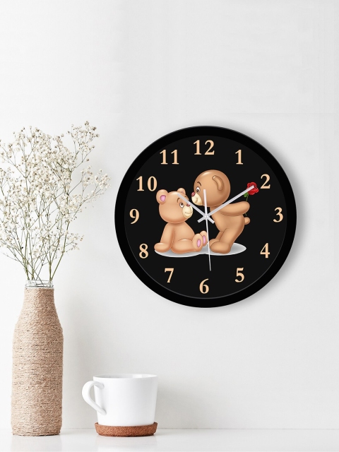 

WENS Black & Brown Printed Contemporary 29 cm Wall Clock