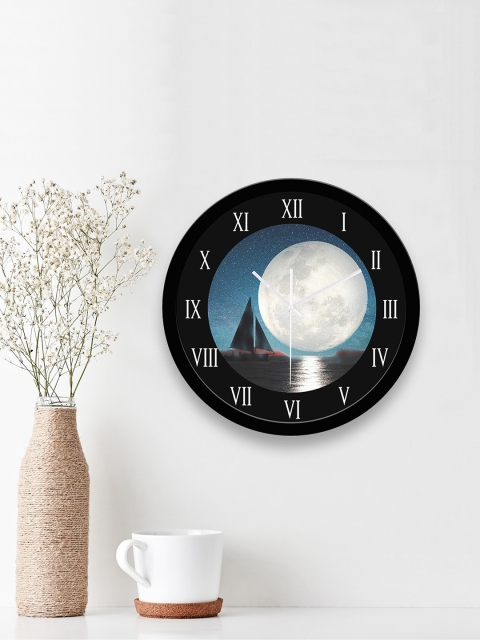 

WENS Black & Blue Printed Contemporary 29 cm Wall Clock