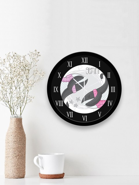 

WENS Black & White Printed Contemporary 29 cm Wall Clock