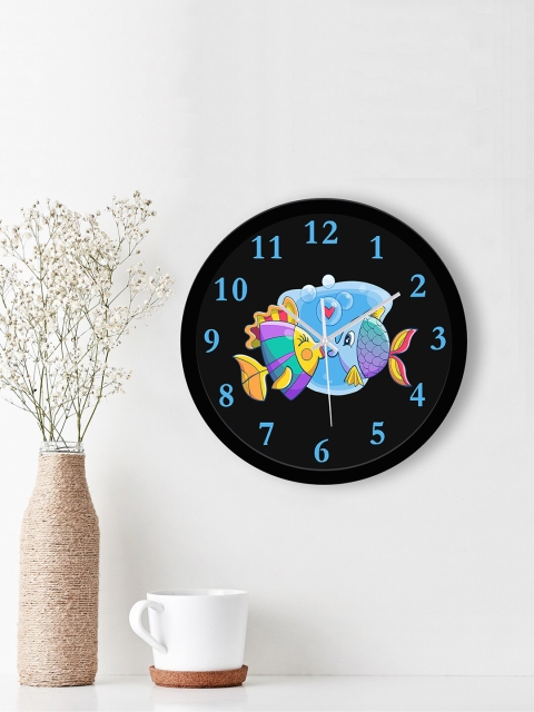 

WENS Black & Blue Printed Contemporary 29 cm Wall Clock