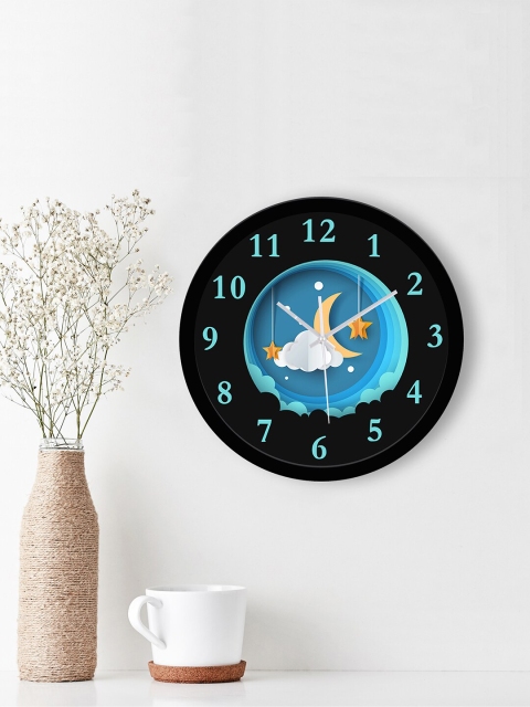 

WENS Black & Blue Printed Contemporary 29 cm Wall Clock