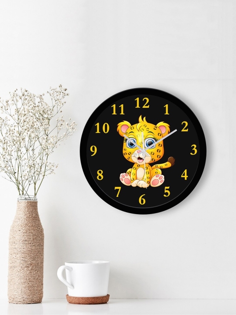 

WENS Black & Yellow Printed Contemporary 29 cm Wall Clock