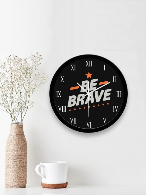 

WENS Black & Orange Printed Contemporary 29 cm Wall Clock