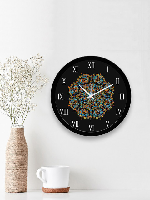

WENS Black & Yellow Printed Contemporary 29 cm Wall Clock