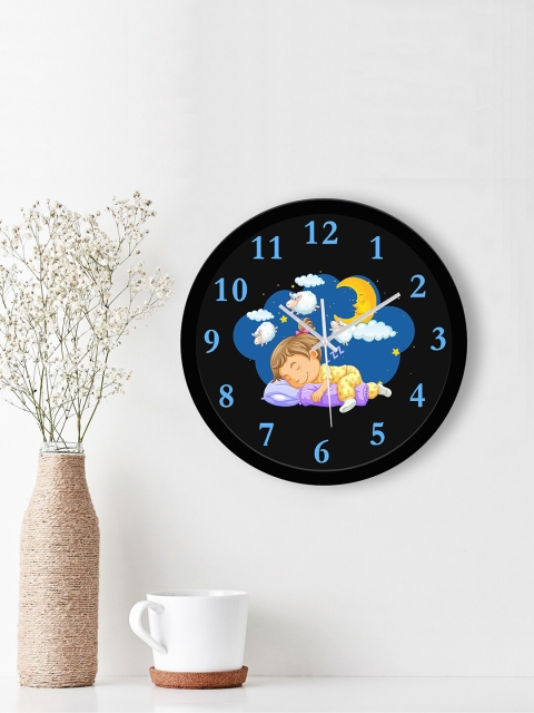 

WENS Black & Blue Printed Contemporary 29 cm Wall Clock