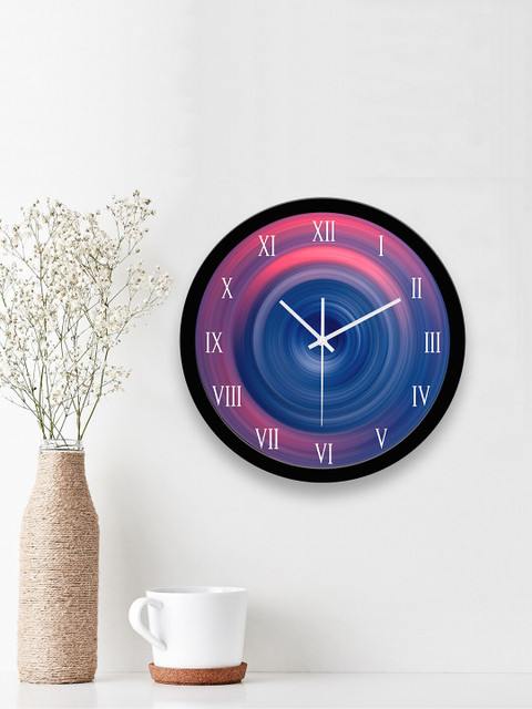

WENS Blue & Black Printed Contemporary 29 cm Wall Clock