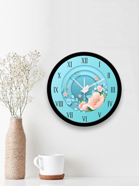 

WENS Blue & Black Printed Contemporary 29 cm Wall Clock