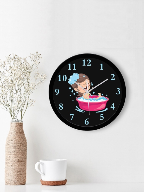 

WENS Black & Pink Printed Contemporary 29 cm Wall Clock