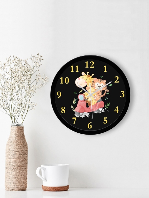 

WENS Black & Yellow Printed Contemporary 29 cm Wall Clock