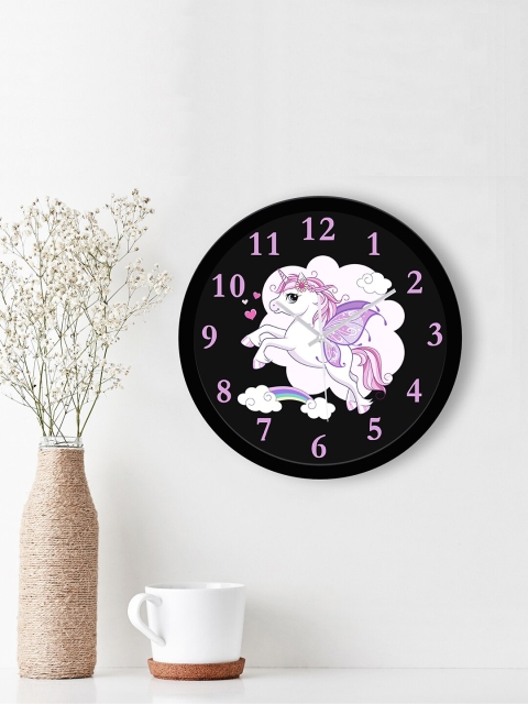 

WENS Black & Lavender Printed Contemporary 29 cm Wall Clock