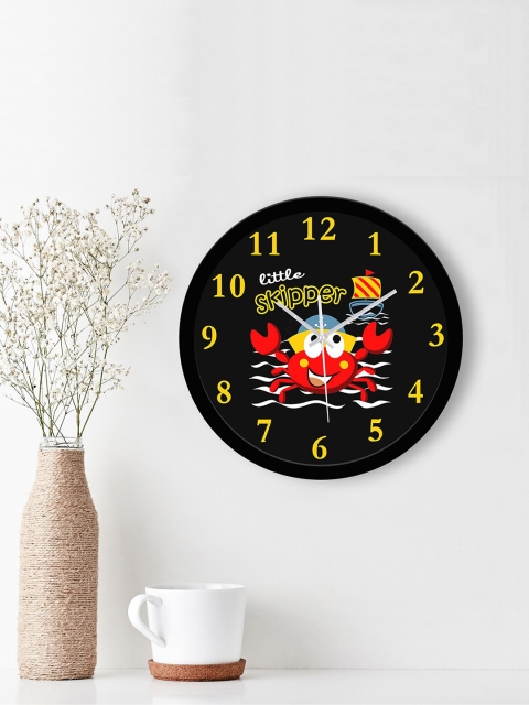 

WENS Black & Yellow Printed Contemporary 29 cm Wall Clock