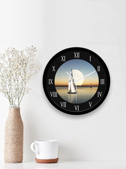 

WENS Black & Blue Printed Contemporary 29 cm Wall Clock