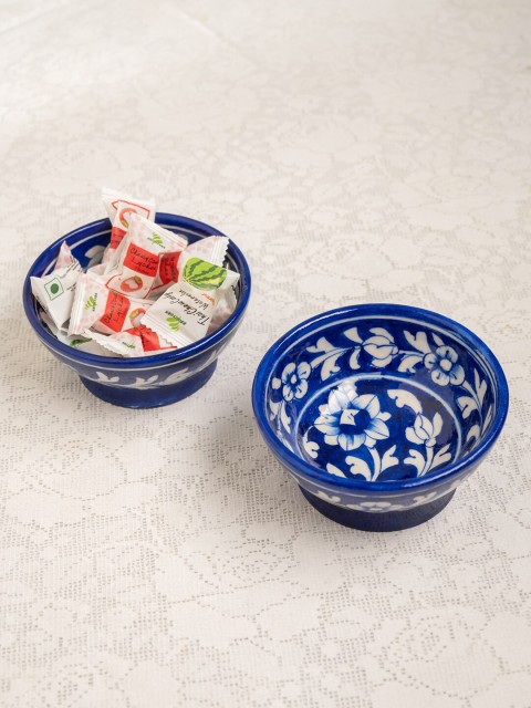 

Neerja White & Blue 2 Pieces Floral Printed Ceramic Glossy Bowls