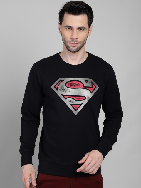 

Free Authority Men Black Superman Printed Sweatshirt