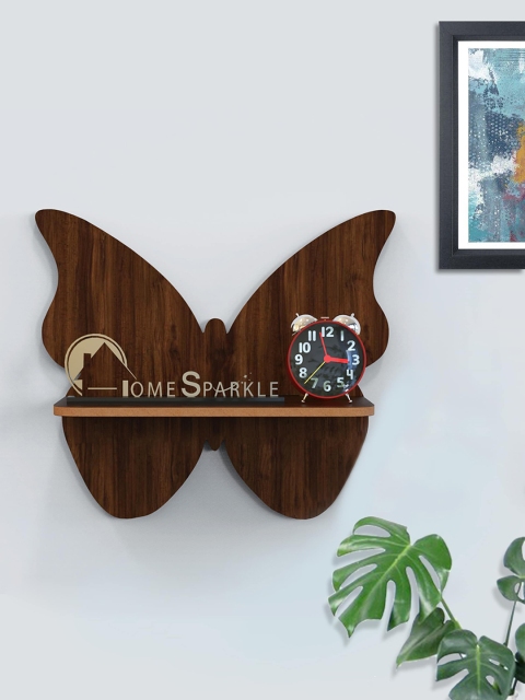 

Home Sparkle Brown MDF Basic Wall Shelf
