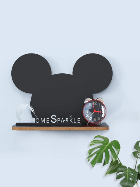 

Home Sparkle Black & Brown MDF Basic Wall Shelf