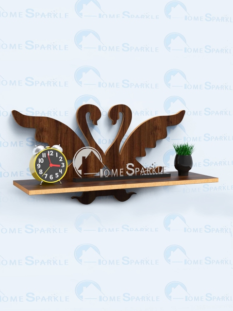 

Home Sparkle Brown MDF Basic Wall Shelf
