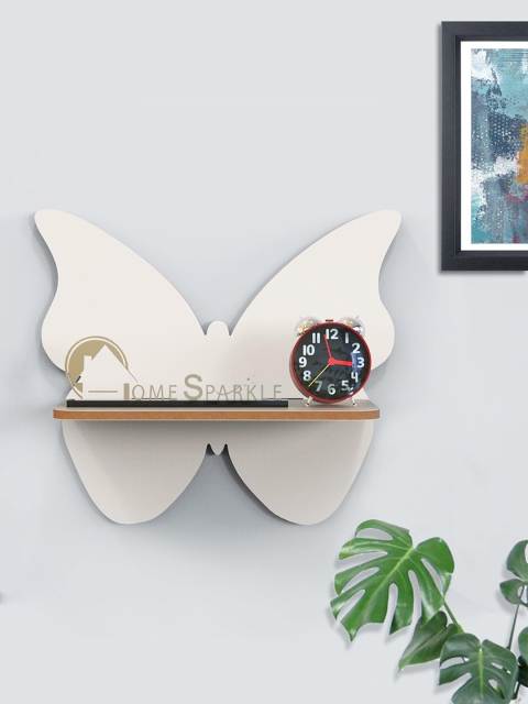 

Home Sparkle White MDF Basic Wall Shelf