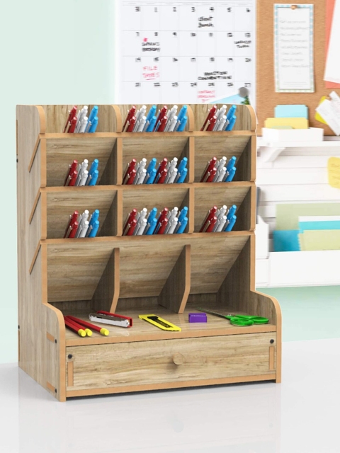 

Home Sparkle Brown MDF Basic Wall Shelf