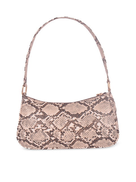 

Bagkok Beige Animal Textured PU Structured Handheld Bag