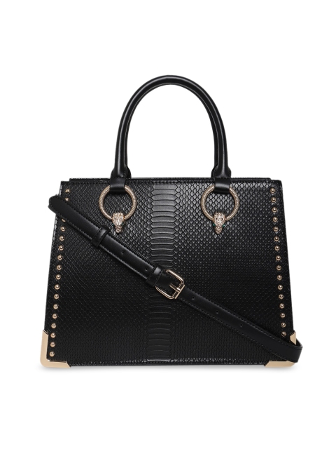 

ALDO Black Textured PU Oversized Structured Handheld Bag