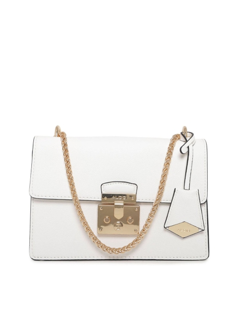 

ALDO White Textured PU Structured Sling Bag