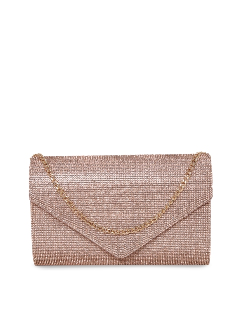 

ALDO Rose Gold Embellished PU Swagger Sling Bag