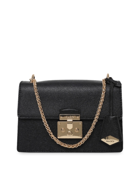 

ALDO Women Black PU Structured Sling Bag