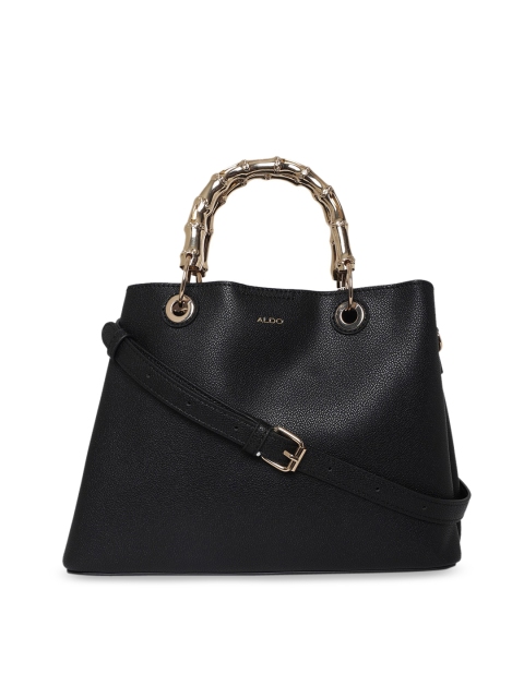 

ALDO Women Black Structured Handheld Bag