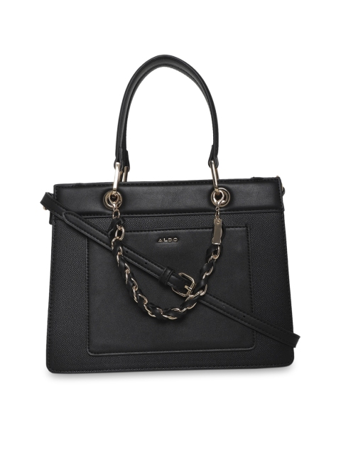 

ALDO Black PU Structured Handheld Bag