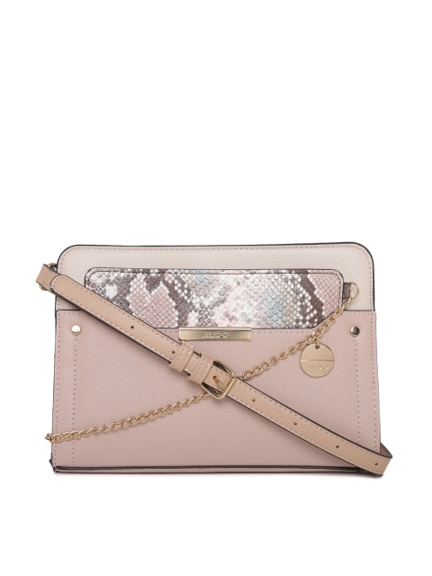 

ALDO Pink PU Structured Sling Bag