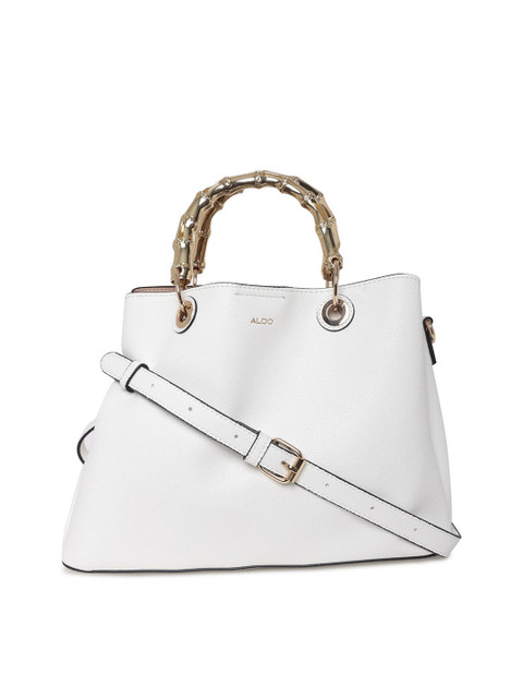 

ALDO Women White PU Structured Handheld Bag