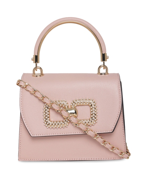 

ALDO Women Pink Structured Handheld Bag