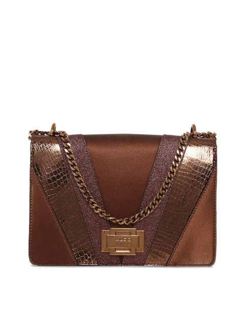 

ALDO Bronze-Toned Textured Structured Sling Bag