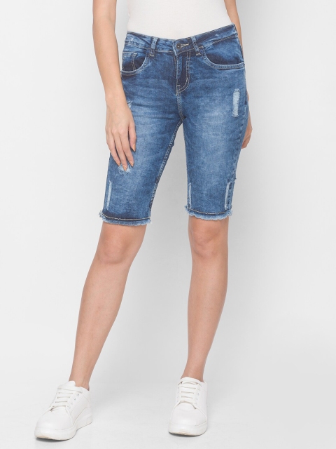 

Globus Women Blue & Off White Capris
