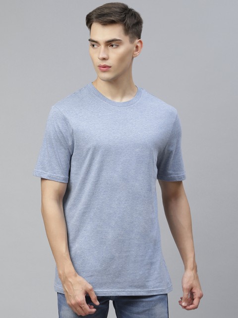 

Marks & Spencer Men Blue Cotton T-shirt