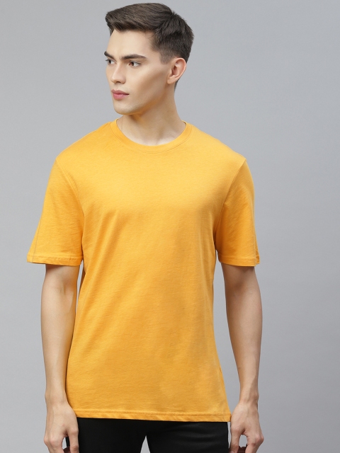 

Marks & Spencer Men Yellow Cotton T-shirt