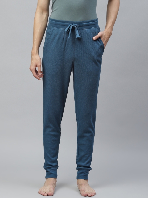 

Marks & Spencer Men Teal Blue Textured Lounge Pants