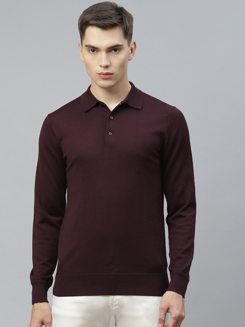 

Marks & Spencer Men Burgundy Pullover